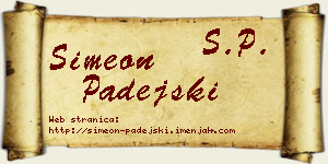 Simeon Padejski vizit kartica